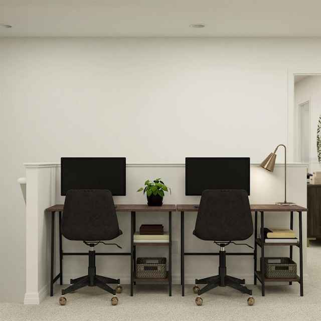 office area featuring baseboards