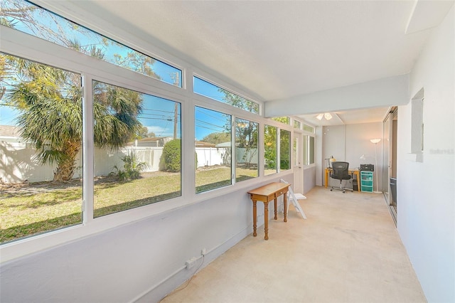 sunroom / solarium with a healthy amount of sunlight