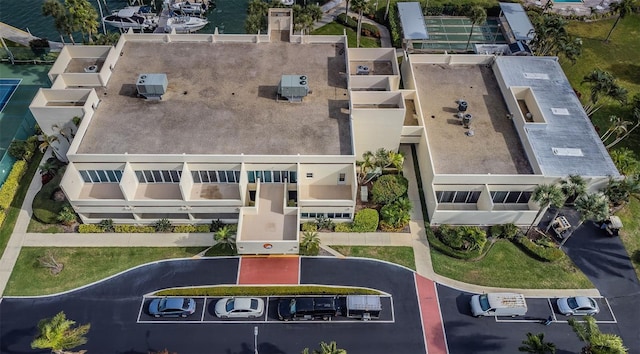 drone / aerial view with a residential view