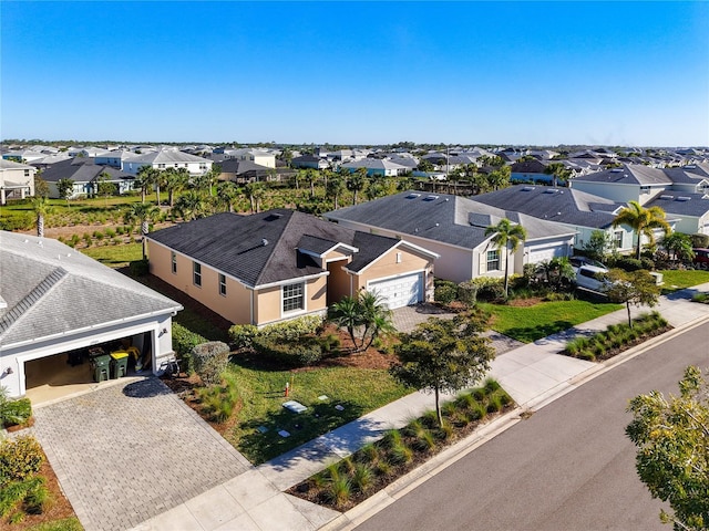 drone / aerial view with a residential view