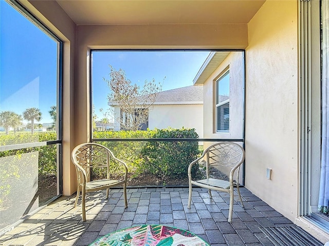 view of sunroom