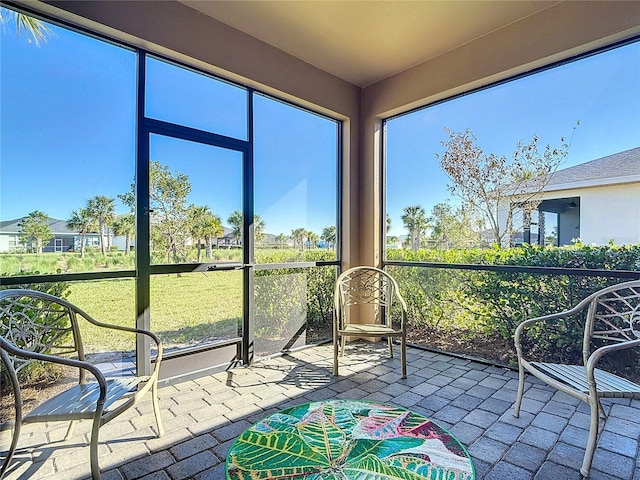 view of sunroom