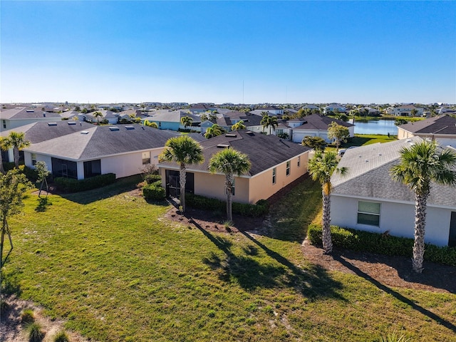 aerial view with a residential view