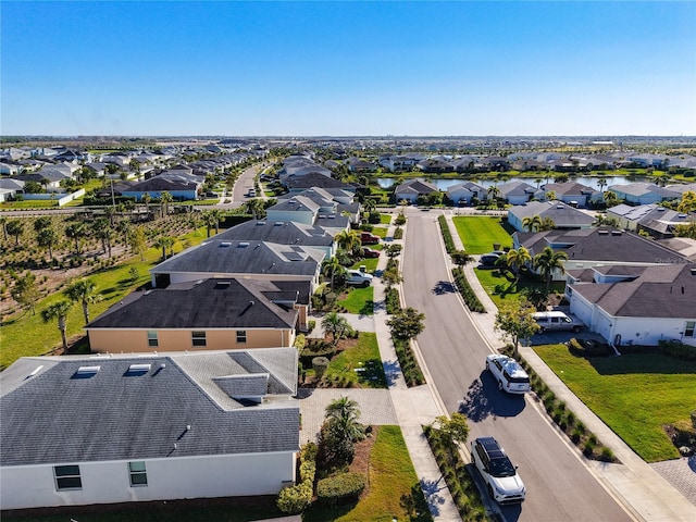 bird's eye view with a residential view