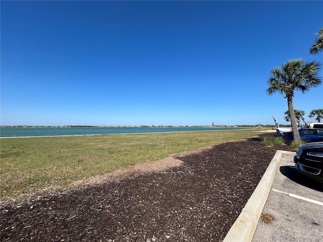 view of road featuring a water view