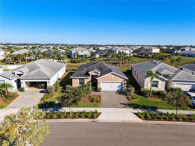 aerial view featuring a residential view