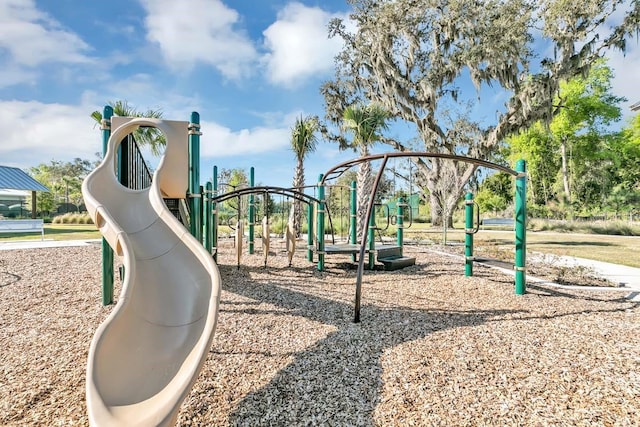 view of community jungle gym