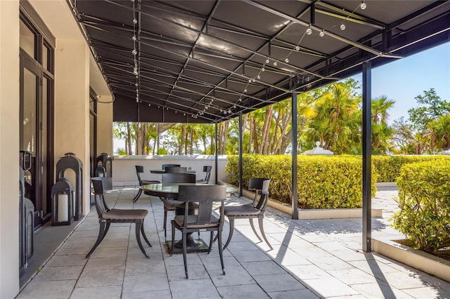 view of patio with outdoor dining space