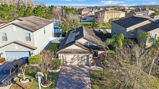 drone / aerial view with a residential view