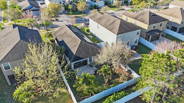 aerial view featuring a residential view