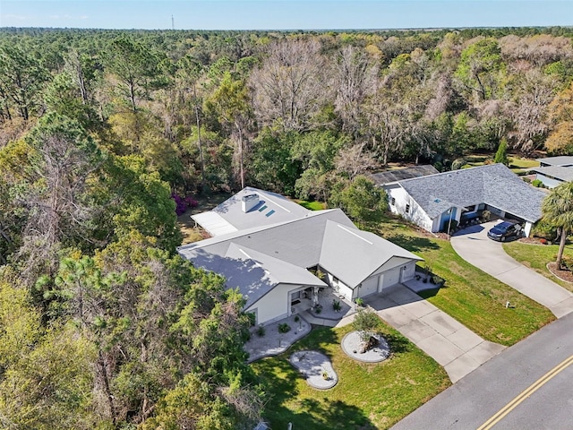 aerial view with a view of trees