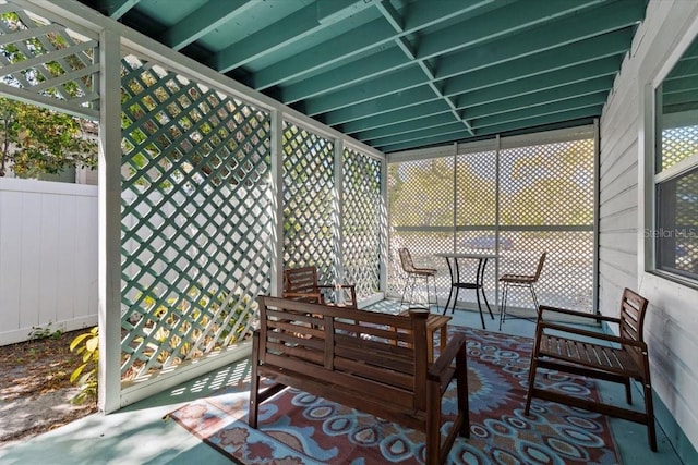 view of patio / terrace with fence