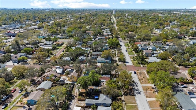 aerial view with a residential view