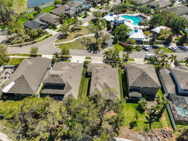 drone / aerial view featuring a residential view