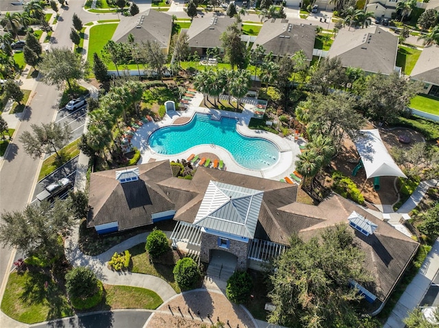 birds eye view of property featuring a residential view