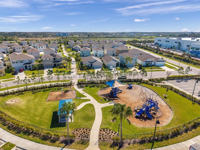 bird's eye view featuring a residential view