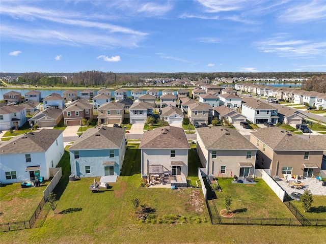 drone / aerial view with a residential view