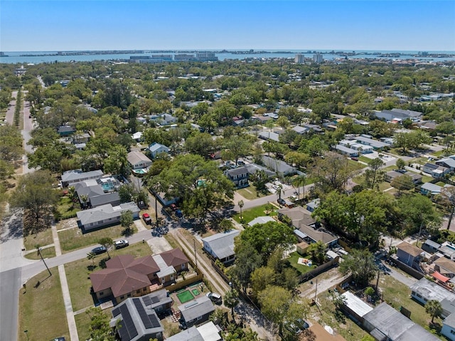 aerial view with a residential view