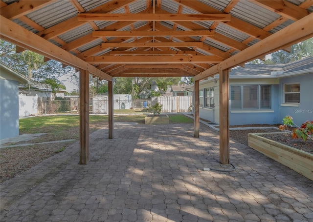 view of patio with fence