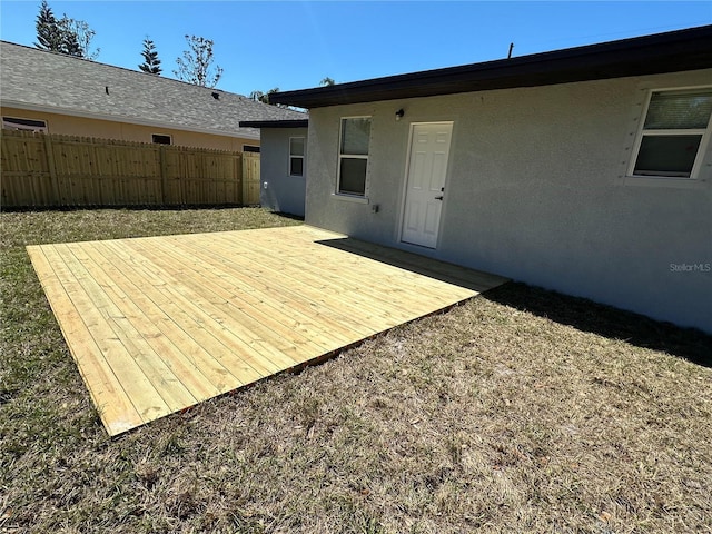 wooden deck with fence