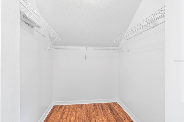 spacious closet with wood finished floors