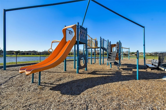 view of community jungle gym