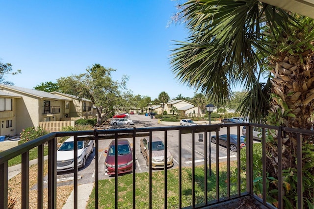 balcony with a residential view