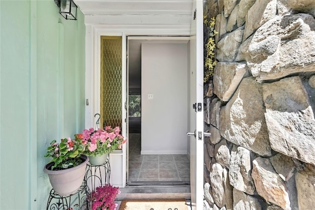 view of doorway to property