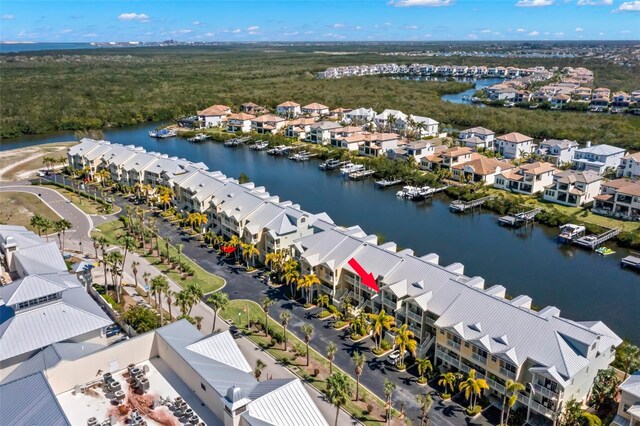 545 Bahia Beach Blvd, Ruskin, FL 33570 - aerial view with a residential view and a water view