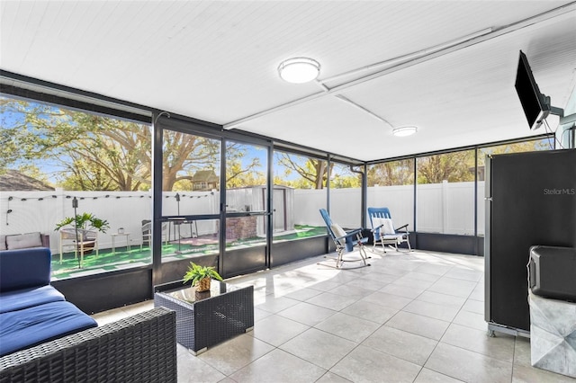 view of sunroom