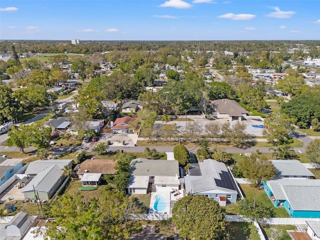 drone / aerial view with a residential view