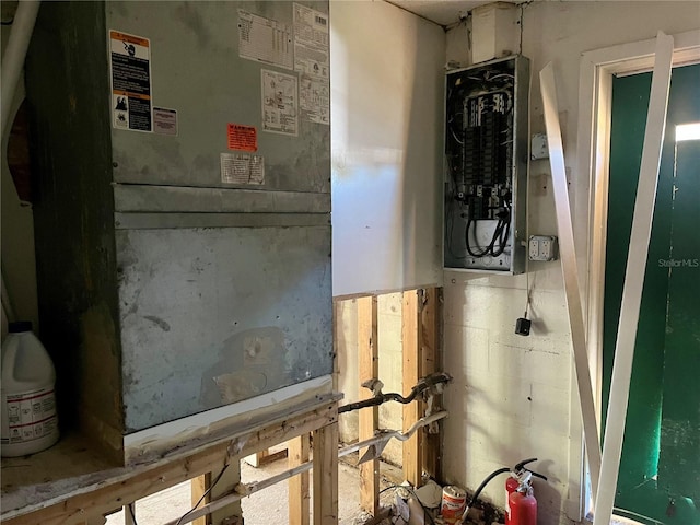 utility room featuring electric panel