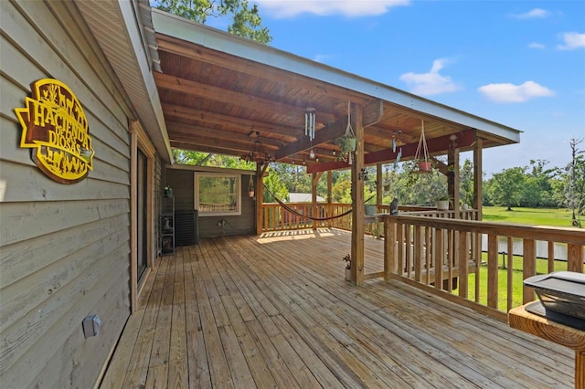 view of wooden deck