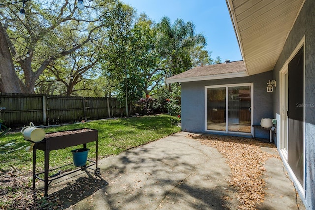 view of patio / terrace with a fenced backyard