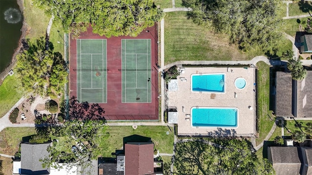 birds eye view of property