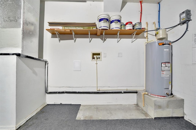 interior space with water heater