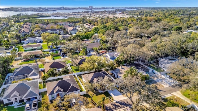 aerial view with a residential view