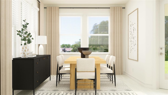 dining room featuring a wealth of natural light