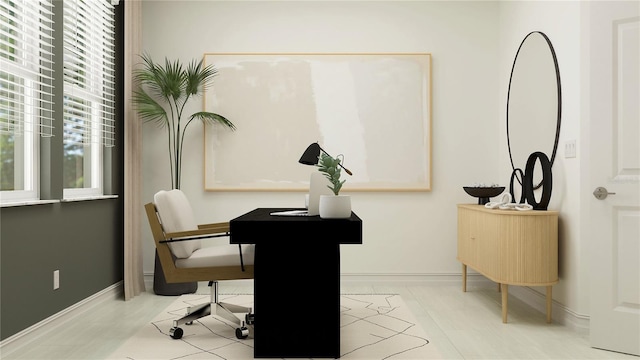 office featuring baseboards