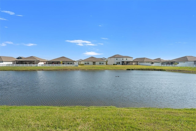 view of water feature featuring a residential view