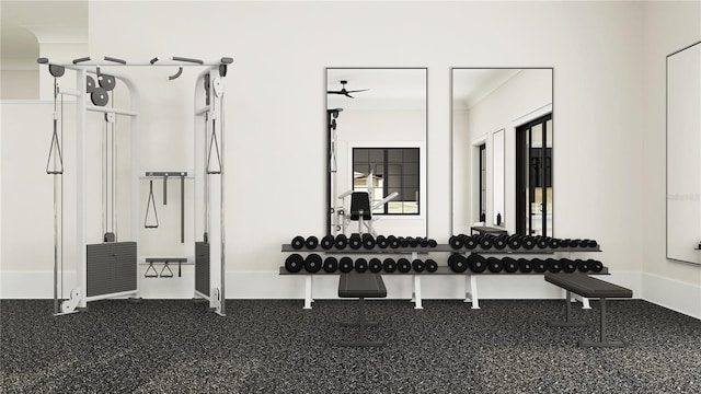 view of exercise room