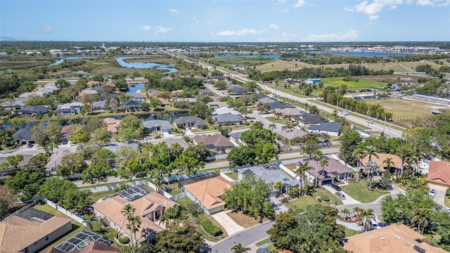 7581 Palmer Glen Cir, Sarasota, FL 34240 - aerial view of property's location featuring a large body of water and nearby suburban area