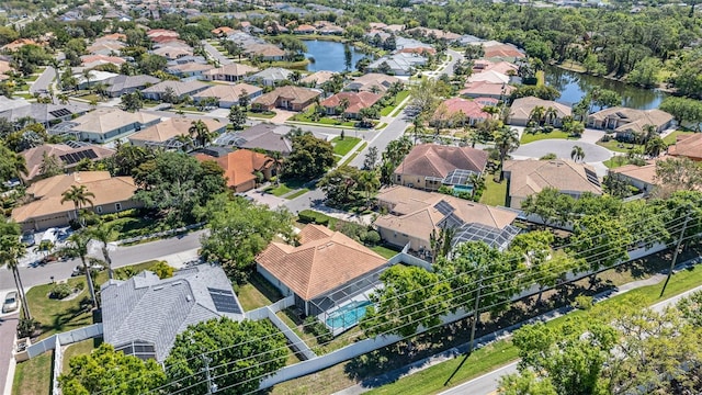 7581 Palmer Glen Cir, Sarasota, FL 34240 - aerial perspective of suburban area with a nearby body of water