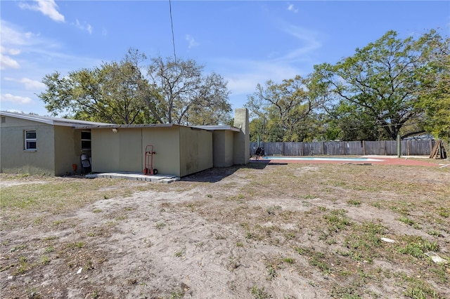 view of yard with a patio and fence