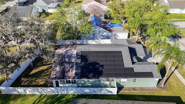 birds eye view of property featuring a residential view