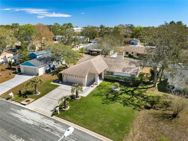 aerial view featuring a residential view