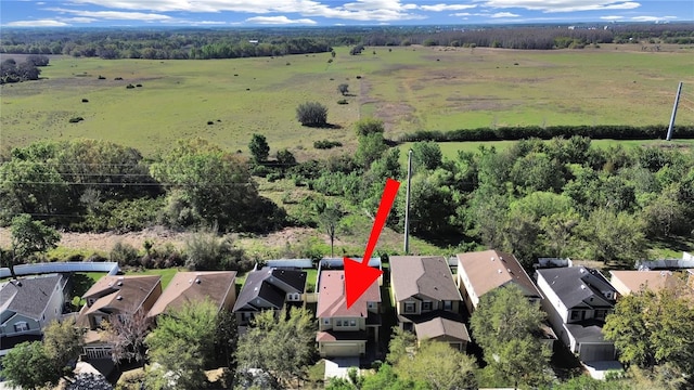 bird's eye view with a residential view