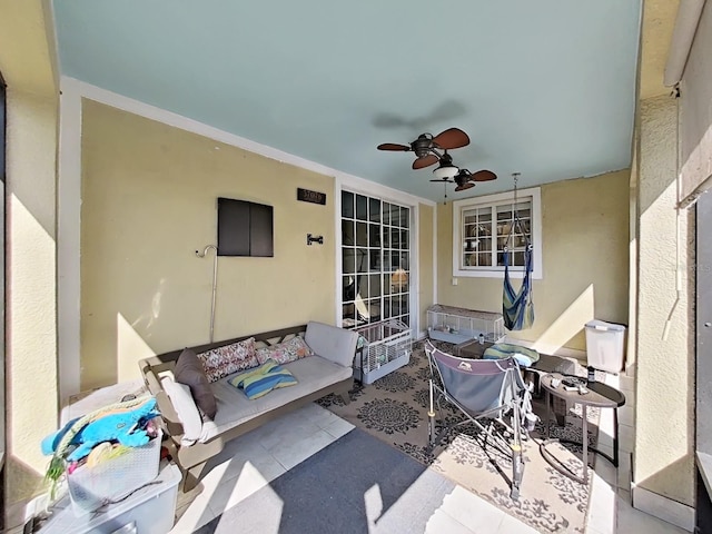 view of patio / terrace with ceiling fan