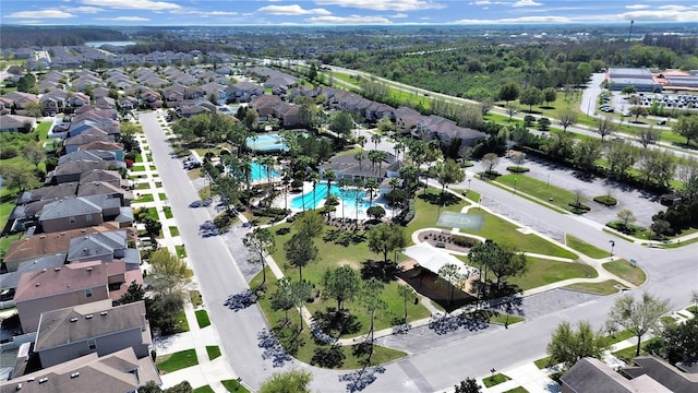 bird's eye view featuring a residential view