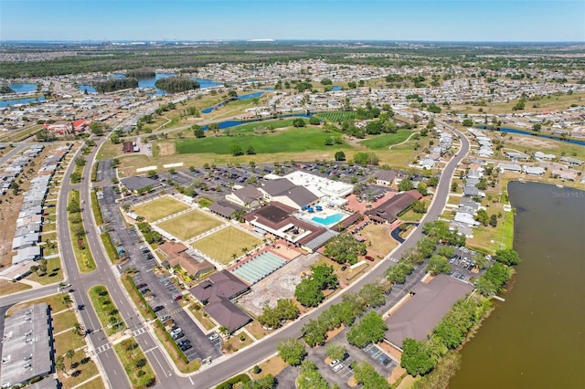 1021 Augusta Dr, Sun City Center, FL 33573 - birds eye view of property featuring a water view